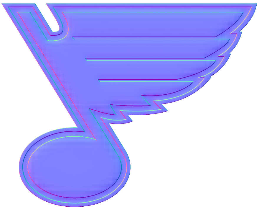 St. Louis Blues Colorful Embossed Logo vinyl decal